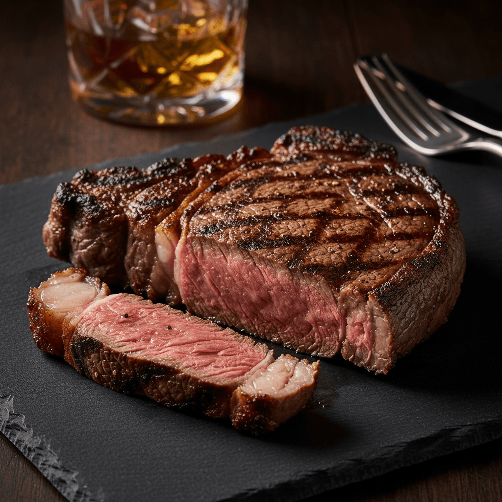 Premium seared steak entree